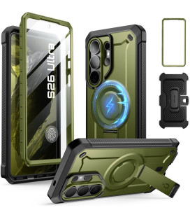 Žalias dėklas Samsung Galaxy S26 Ultra telefonui "Supcase Unicorn Beetle Pro Magsafe 2-Set"