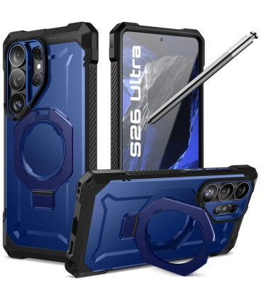 Mėlynas dėklas Samsung Galaxy S26 Ultra telefonui "Supcase UB Grip MAG Magsafe"