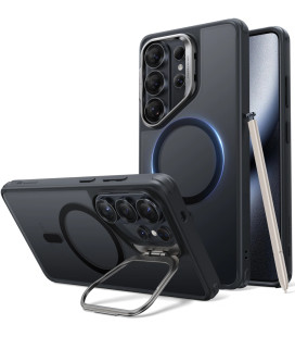 Matinis juodas dėklas Samsung Galaxy S26 Ultra telefonui "ESR Classic Hybrid Kickstand Magsafe"
