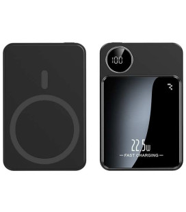 Juoda Išorinė baterija Power Bank 22.5W 10000mAh "Reach RR-H211 22.5W MagSafe"