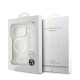 Skaidrus dėklas su blizgučiais Apple iPhone 17 Pro telefonui "Guess IML Glitter Script Strap MagSafe Case"