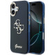 Mėlynas dėklas Apple iPhone 17 telefonui "Guess IML 4G Script Metal Logo Case"