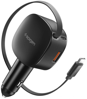 Juodas automobilinis 60W pakrovėjas "Spigen Essential EV603BT"