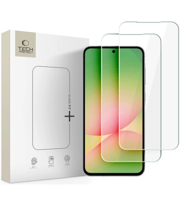 Apsauginis grūdintas stiklas Samsung Galaxy A37 / A57 5G telefonui "Tech-Protect Glass Fit+ 2-Pack"