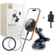 Juodas magnetinis automobilinis telefono laikiklis su 25W QI2.2 krovimu "Tech-Protect V9 Arcticboost Magnetic Vent & Dash"