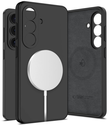 Juodas dėklas Samsung Galaxy S26 Plus telefonui "Tech-Protect Liquid Silicone Magsafe"