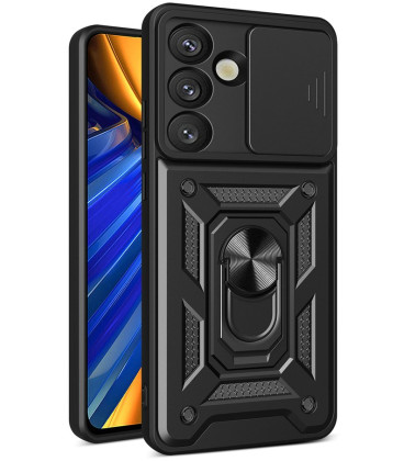Juodas dėklas Samsung Galaxy S26 telefonui "Slide Camera Armor"