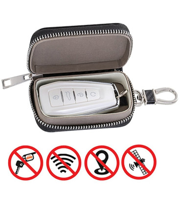 Juodas dėklas raktams apsaugantis nuo vagysčių "Anti-theft Blocking Radio Waves Faraday"