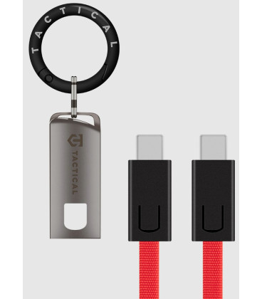 Raudonas USB-C - USB-C 60W laidas "Tactical OODA Loop Cable"