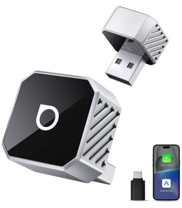 Belaidis CarPlay/Android Auto adapteris Ottocast Mini Cube juodas