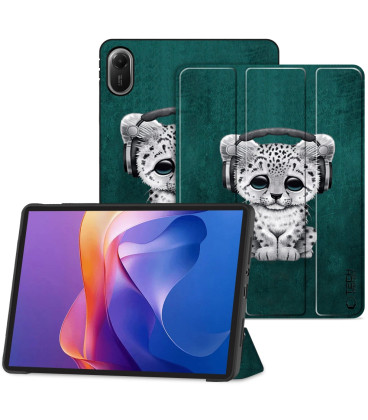 Atverčiamas dėklas Xiaomi Redmi Pad 2 11.0 planšetei "Tech-Protect Smartcase Sad Cat"