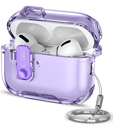 Levandos spalvos dėklas Apple Airpods Pro 3 ausinėms "Tech-Protect Bounce Pro"