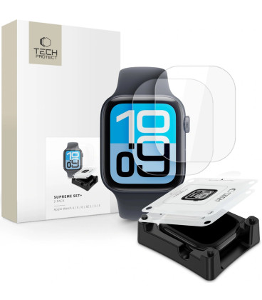 Apsauginės plėvelės Apple Watch 4 / 5 / 6 / SE 1 / 2 / 3 (40 mm) laikrodžiui "Tech-Protect Supreme 2-Pack"