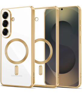 Auksinės spalvos / skaidrus dėklas Samsung Galaxy S26 Plus telefonui "Tech-Protect MagFlex Magsafe"