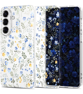 Skaidrus dėklas su gėlėmis Samsung Galaxy S26 telefonui "Tech-Protect Flexair Spring Flowers"