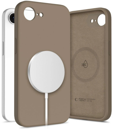 Rudas dėklas Apple iPhone 16E / 17E telefonui "Tech-Protect Silicone Magsafe"