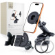 Juodas automobilinis magnetinis telefono laikiklis "Tech-Protect N62 2in1 Universal & Magnetic Dash + Vent"