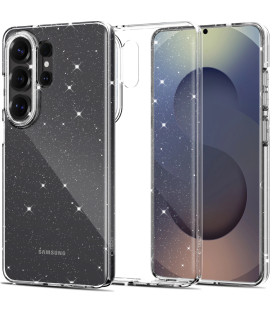 Skaidrus dėklas su blizgučiais Samsung Galaxy S26 Ultra telefonui "Tech-Protect Flexair Glitter"