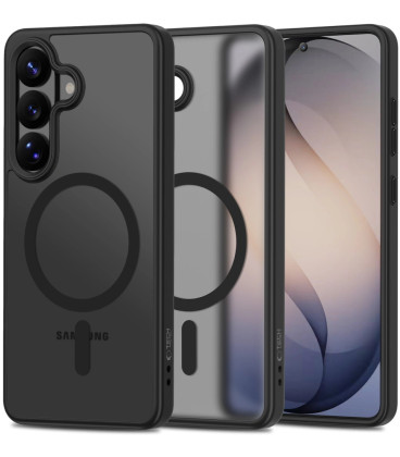 Matinis juodas dėklas Samsung Galaxy S26 Plus telefonui "Tech-Protect Magmat Magsafe"