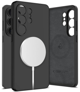 Juodas dėklas Samsung Galaxy S26 Ultra telefonui "Tech-Protect Liquid Silicone Magsafe"