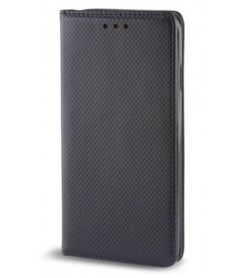 Juodas atverčiamas dėklas Huawei Y9 2018 telefonui "Smart Book Magnet"
