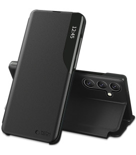 Juodas atverčiamas dėklas Samsung Galaxy A57 5G telefonui "Tech-protect Smart View"