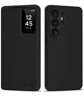 Matinis juodas atverčiamas dėklas Samsung Galaxy S26 Ultra telefonui "Tech-Protect Smart Wallet"