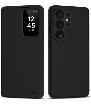 Matinis juodas atverčiamas dėklas Samsung Galaxy S26 Ultra telefonui "Tech-Protect Smart Wallet"