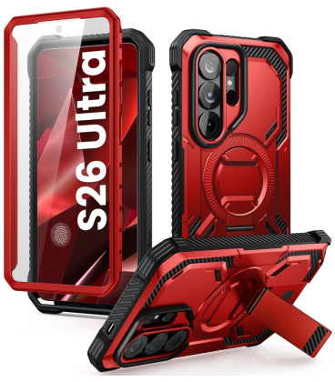 Raudonas dėklas Samsung Galaxy S26 Ultra telefonui "Supcase IBLSN Armorbox Mag Magsafe"