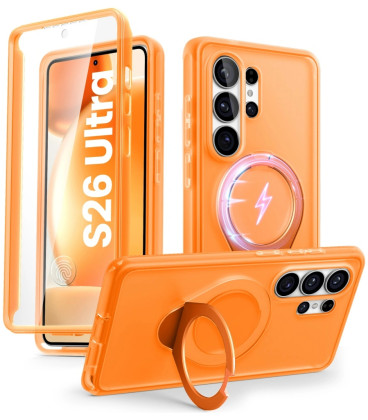 Oranžinis dėklas Samsung Galaxy S26 Ultra telefonui "Supcase Cosmo Mag Magsafe"
