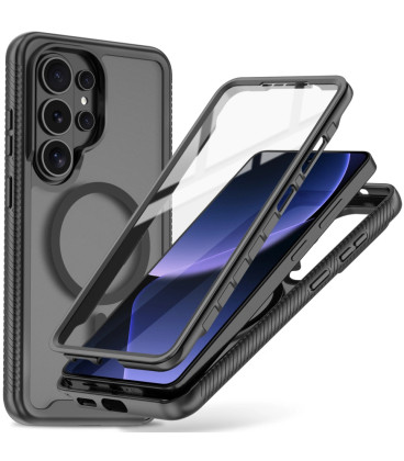 Matinis juodas dėklas Samsung Galaxy S26 Ultra telefonui "Tech-Protect Defense Magsafe"