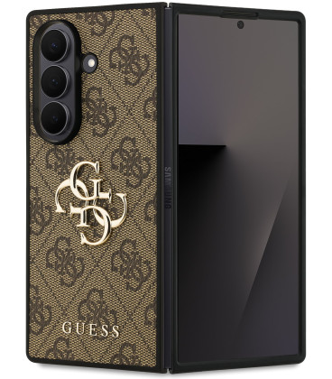 Rudas dėklas Samsung Galaxy Z Fold 7 telefonui "Guess PU 4G Metal Logo Case"