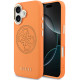 Oranžinis dėklas Apple iPhone 17 telefonui "Guess PU Perforated 4G Logo MagSafe Case"