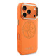 Oranžinis dėklas Apple iPhone 17 Pro telefonui "Guess PU Perforated 4G Logo MagSafe Case"