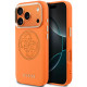 Oranžinis dėklas Apple iPhone 17 Pro Max telefonui "Guess PU Perforated 4G Logo MagSafe Case"