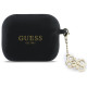 Juodas dėklas Apple Airpods Pro 3 ausinėms "Guess 4G Charm Silicone Case"