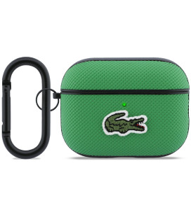 Žalias dėklas Apple Airpods Pro 3 ausinėms "Lacoste Petit Pique Croc Logo Patch Case"