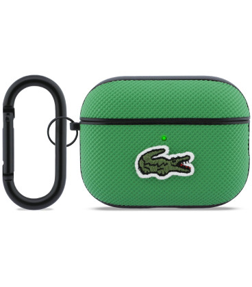 Žalias dėklas Apple Airpods Pro 3 ausinėms "Lacoste Petit Pique Croc Logo Patch Case"