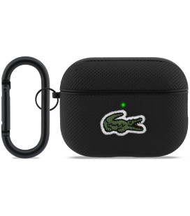 Juodas dėklas Apple Airpods Pro 3 ausinėms "Lacoste Petit Pique Croc Logo Patch Case"