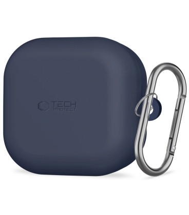 Mėlynas dėklas Samsung Galaxy Buds 4 / 4 Pro ausinėms "Tech-Protect Silicone Hook"