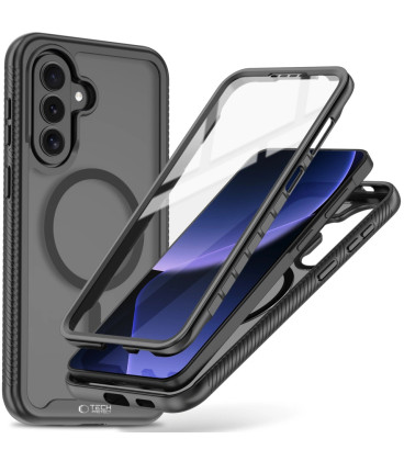 Matinis juodas dėklas Samsung Galaxy A57 5G telefonui "Tech-Protect Defense Magsafe"