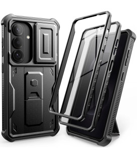 Juodas dėklas Samsung Galaxy S26 telefonui "Tech-Protect Kevlar Cam+ 2-Set"