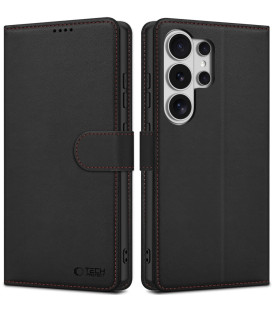 Juodas / raudonas atverčiamas dėklas Samsung Galaxy S26 Ultra telefonui "Tech-Protect Wallet"