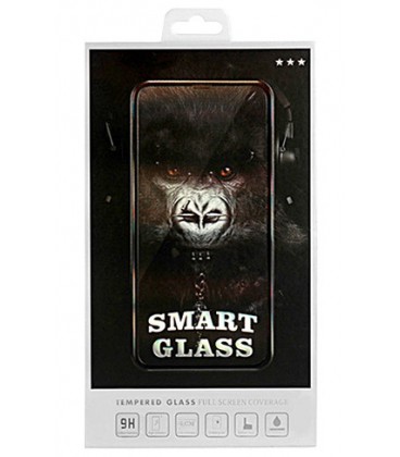 Juodas apsauginis grūdintas stiklas Samsung Galaxy J4 2018 telefonui "Smart Glass"