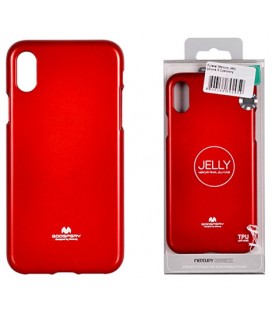 Raudonas silikoninis dėklas Apple iPhone XS Max telefonui "Mercury Goospery Pearl Jelly Case"