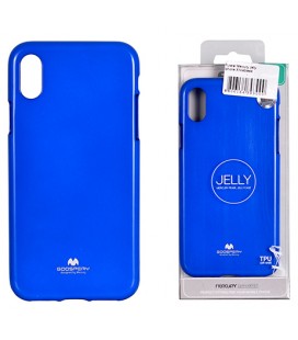 Mėlynas silikoninis dėklas Apple iPhone XS Max telefonui "Mercury Goospery Pearl Jelly Case"