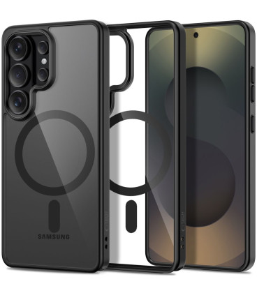 Juodas / skaidrus dėklas Samsung Galaxy S26 Ultra telefonui "Tech-Protect Magmat Magsafe"