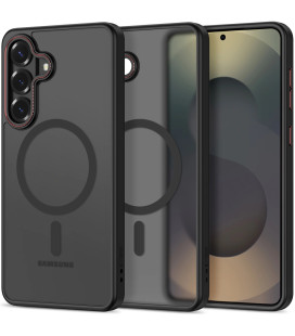 Matinis juodas / raudonas dėklas Samsung Galaxy S26 telefonui "Tech-Protect MagCam Magsafe"