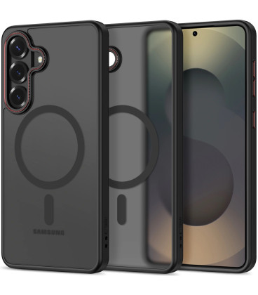 Matinis juodas / raudonas dėklas Samsung Galaxy S26 telefonui "Tech-Protect MagCam Magsafe"