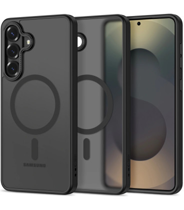 Matinis juodas dėklas Samsung Galaxy S26 telefonui "Tech-Protect MagCam Magsafe"